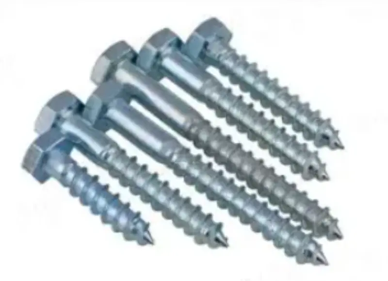 DIN571 Hexagon Head Wood Screw Zinc Plated Carbon Steel